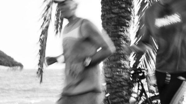 running the beach