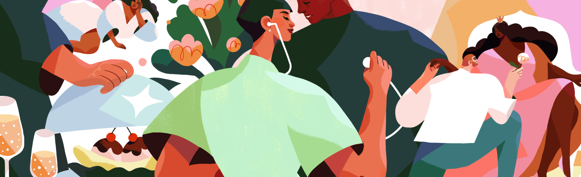 illustration of female dreaming sexual fantasies