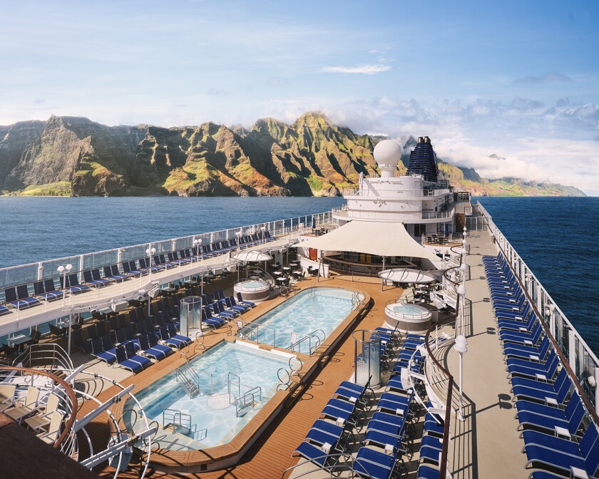 Norwegian Cruise Lines, Pride of America, South Beach Pool from above