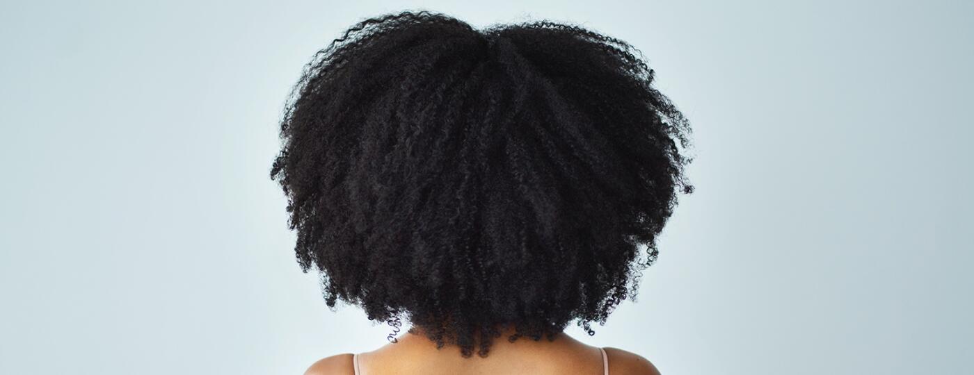 Black woman from the back showing her hair