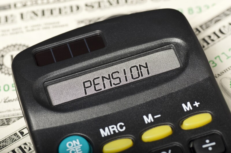 PENSION on calculator display