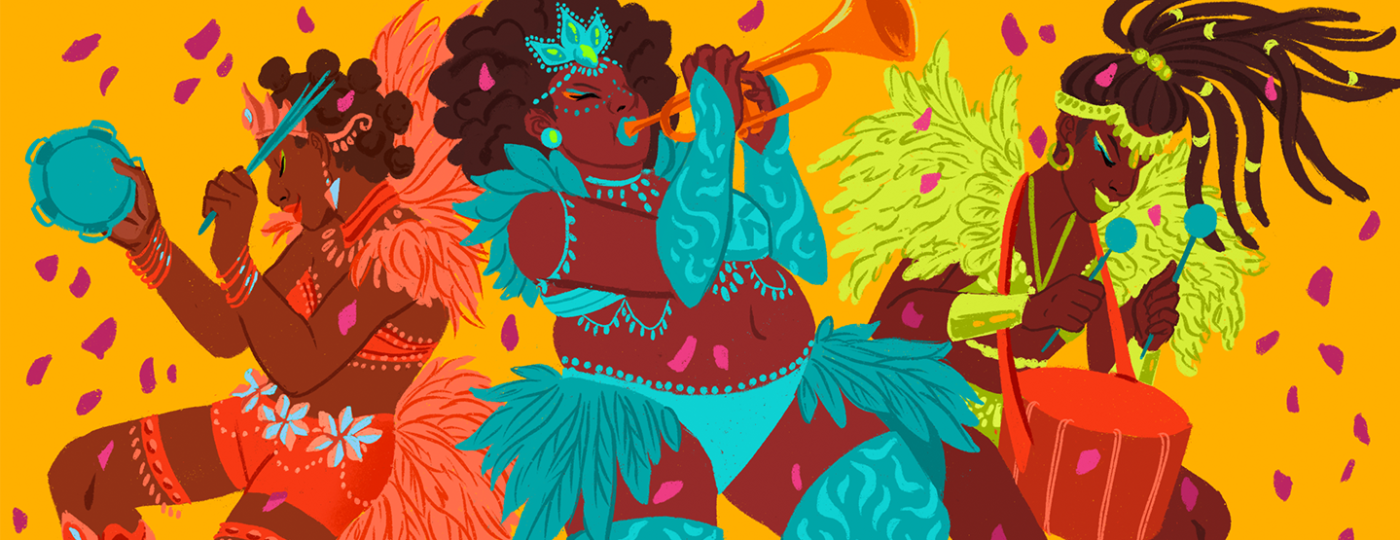 illustration_of_ladies_dressed_in_carnival_clothes_playing_instruments_caribbean_playlist_by_charlot_kristensen_1440x584.png