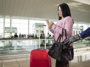 criminal stealing from the airport terminal to a wandering traveler