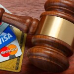 Gavel and credit cards