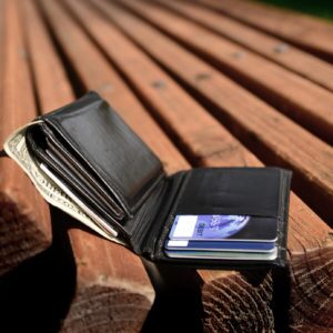 Lost wallet left on bench with cash and credit cards