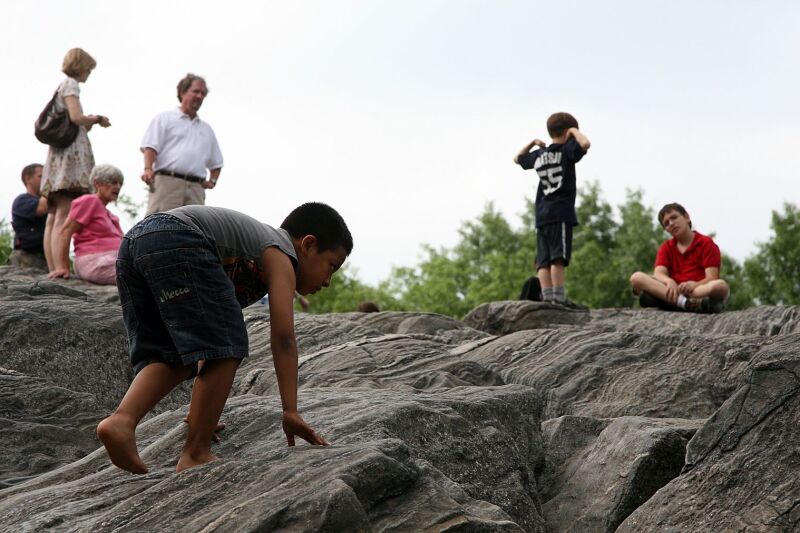 Children play in Central Park, New York City