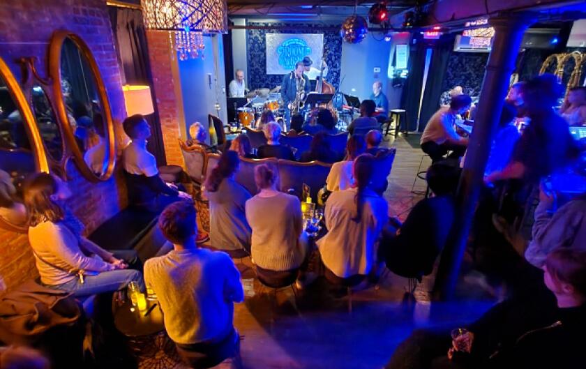 Interior of jazz club