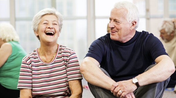 Older adults in senior center
