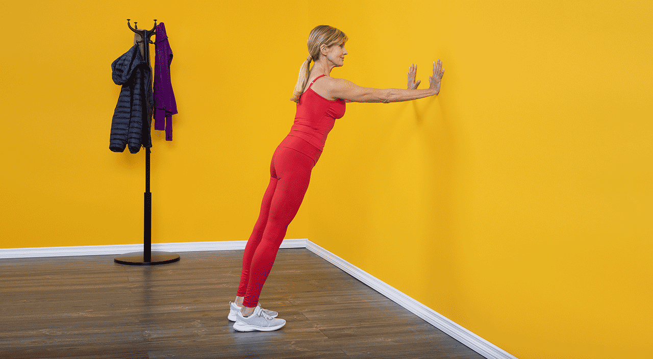 Kathy Smith demonstrates at-home exercises