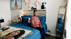 Janice Miller in her daughter's bedroom