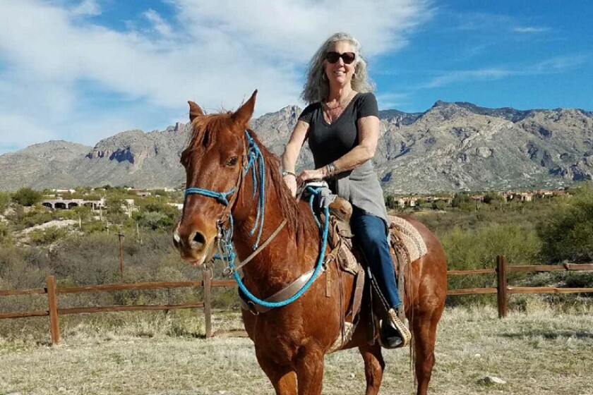 Iris Krasnow on horseback