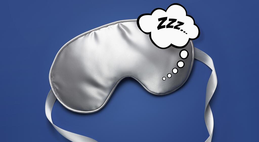 Sleep mask with "ZZZ" bubble 