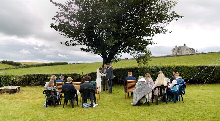 wedding during the COVID 19 pandemic in the countryside of Scotland