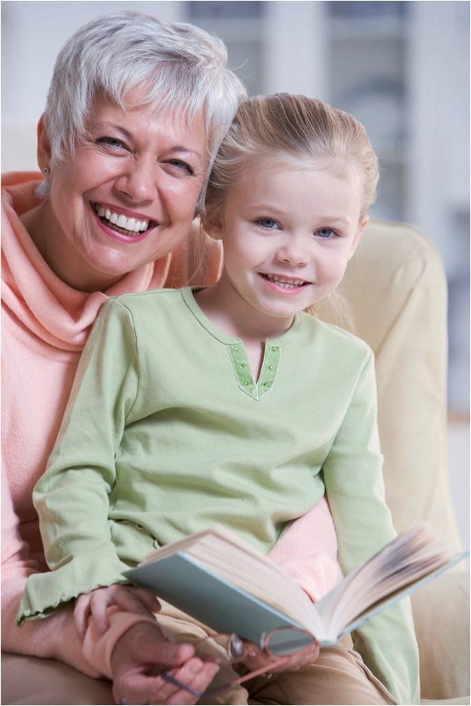 grandma with grandchild