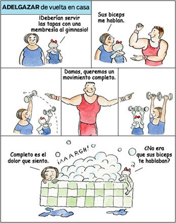 Haciendo ejercicio en casa.