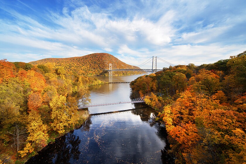 View of bridges in Bear Mountain State Park