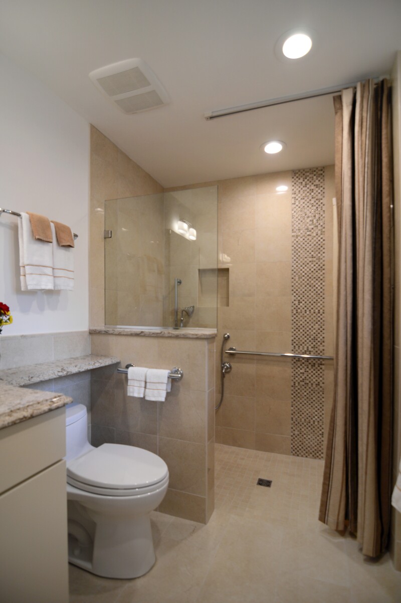 Age-friendly bathroom remodel.