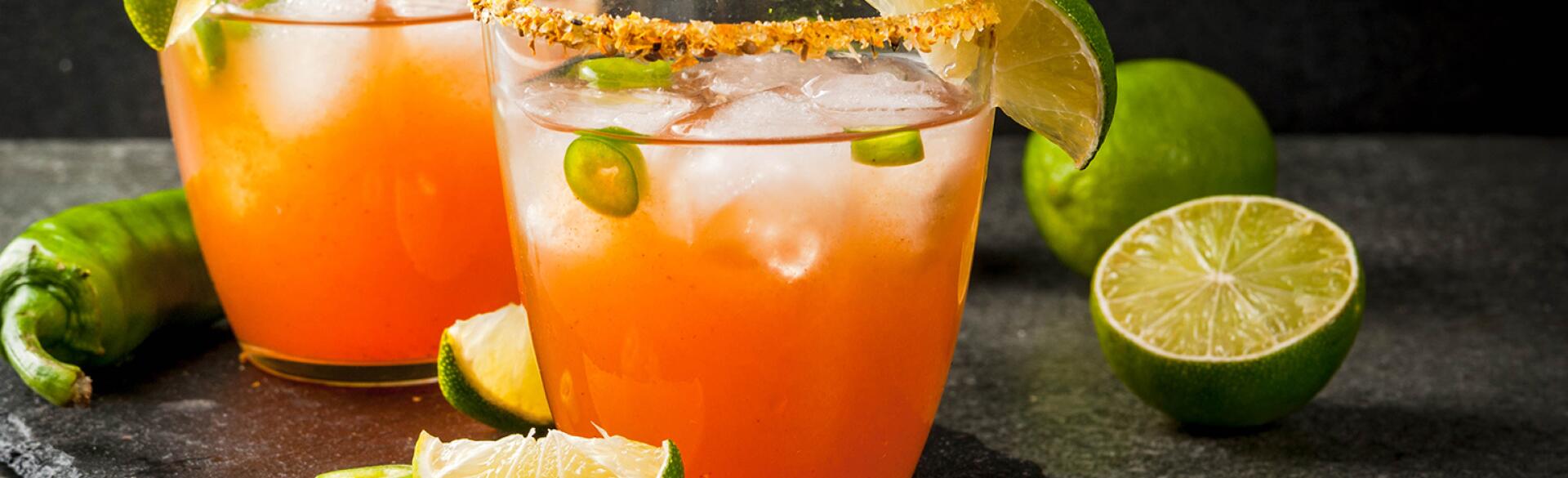 low proof spicy cocktail with jalapenos and lime