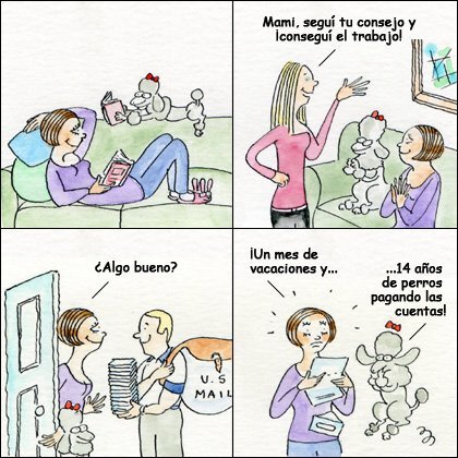 Tira cómica de una mujer de 40 años.