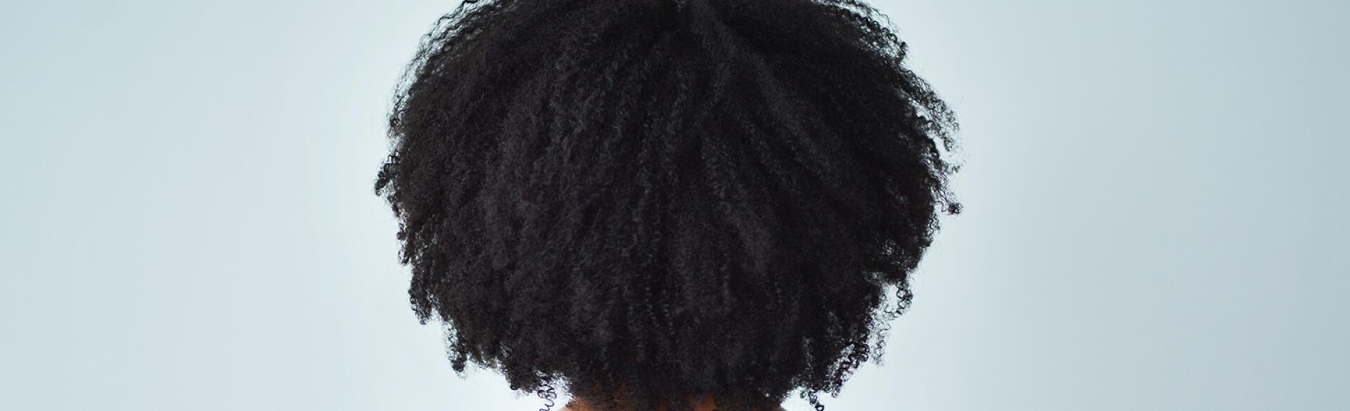 Black woman from the back showing her hair