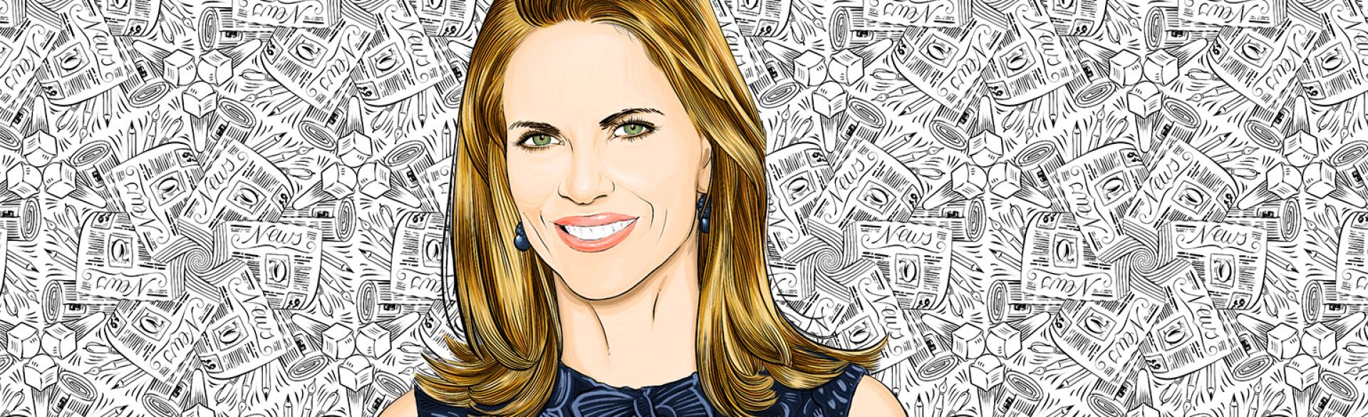 illustration of former news anchor natalie morales