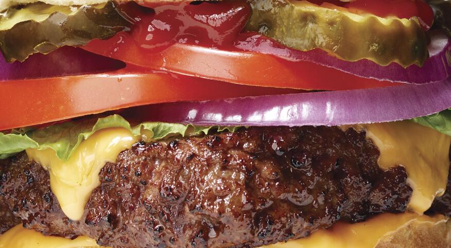 close up of a perfect burger