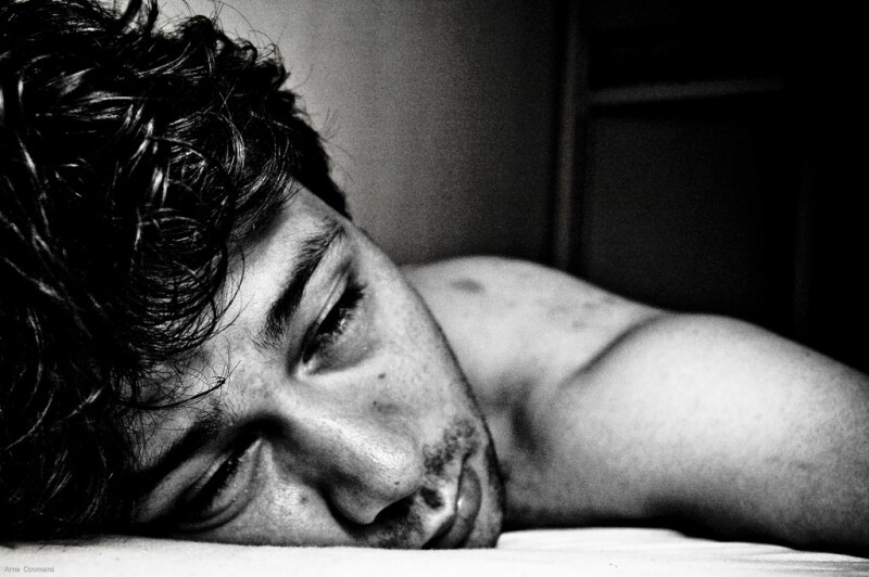 Man having insomnia