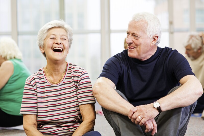 Older adults in senior center