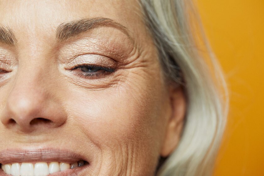 Close up beauty shot of middle aged woman