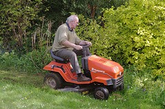 dad mow lawn