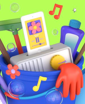 illustration_of_cleaning_products_and_ipod_playing_music_spring_cleaning_by_Mora Vieytes_1440x560.jpg