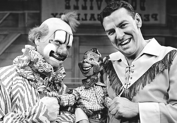 Howdy Doody, Buffalo Bob and Clarabell the Clown