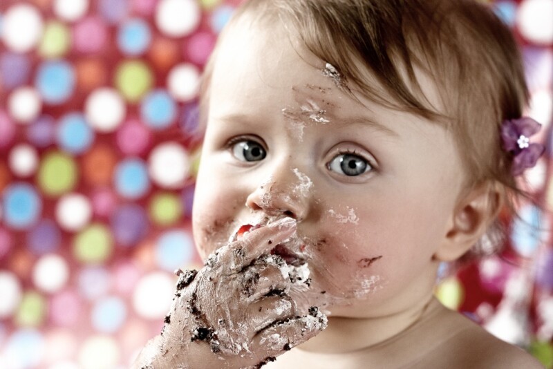 Baby and birthday "smash" cake
