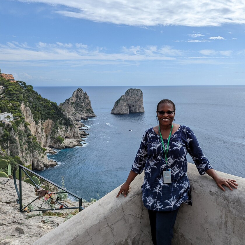 Loleta Robinson in Capri, Italy