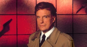 Robert Stack, host of Unsolved Mysteries 1987
