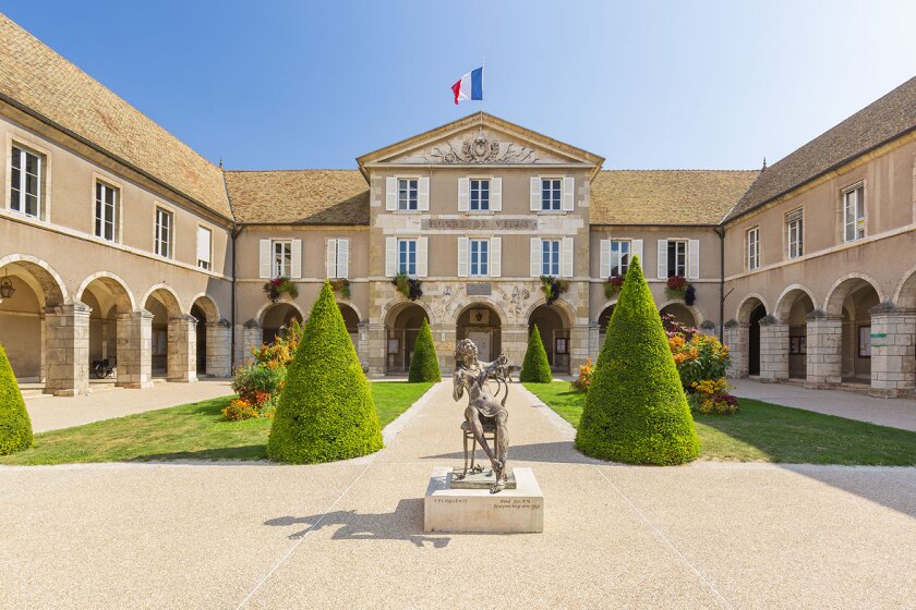 Landscape of  Town hall of Beaune in Dijon & Beaune, France