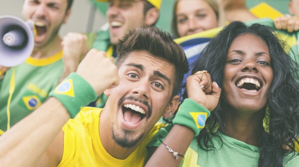 Brasilian Supporters at Stadium