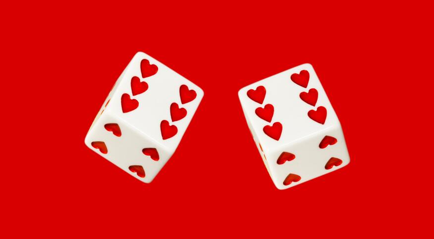Playing dice with hearts