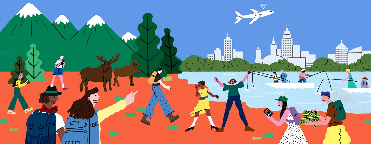 Travel Freebies, illustration, aarp, girlfriend