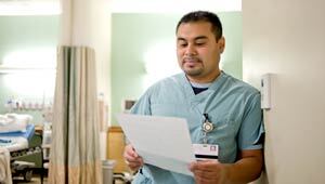 More men are seeking jobs in the health care field.