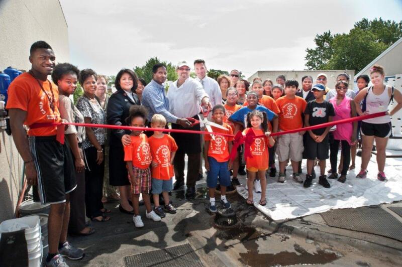 Ribbon Cutting Ceremony on the Aeroponic Rooftop Garden