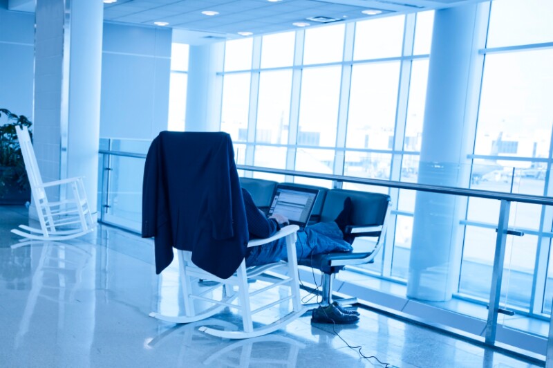 Airport rocking chair