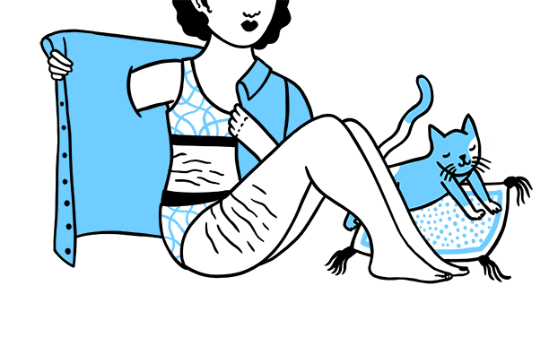 animation_of_woman_with_disappearing_stretch_marks_sitting_with_cat_by_Laurene_Boglio_612x386.gif