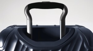Dramatically lit suit case and handle