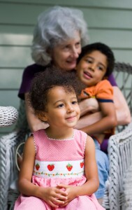 Grandchildren with Grandmother