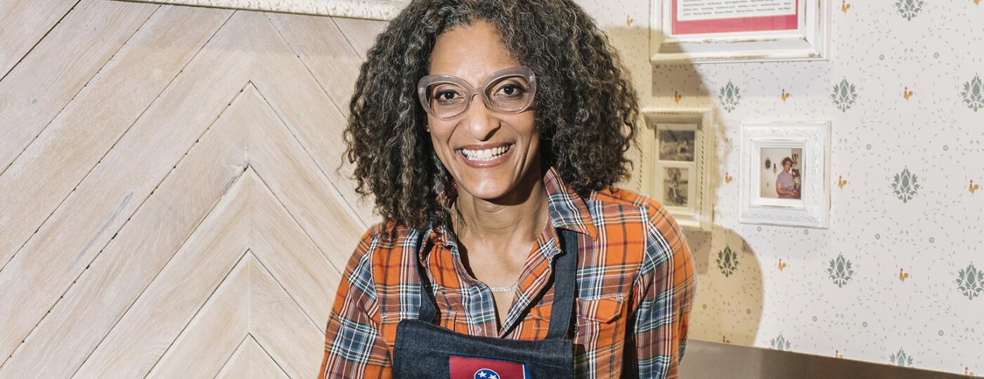 Carla Hall at her restaurant in New York.