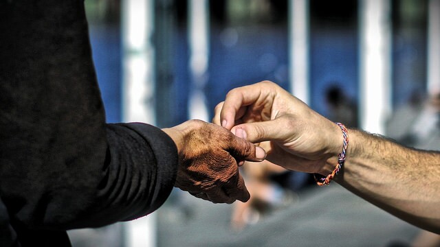 Begging hands