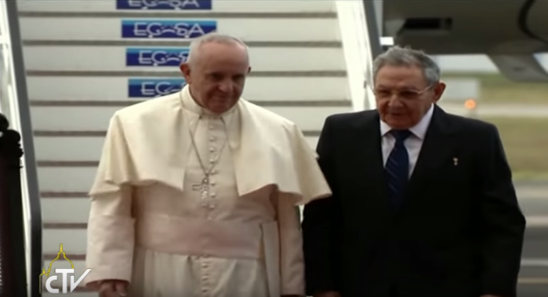 Pope Francis and Raul Castro