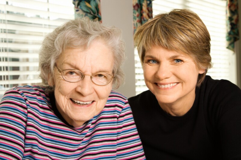 Elderly Woman and Younger Woman