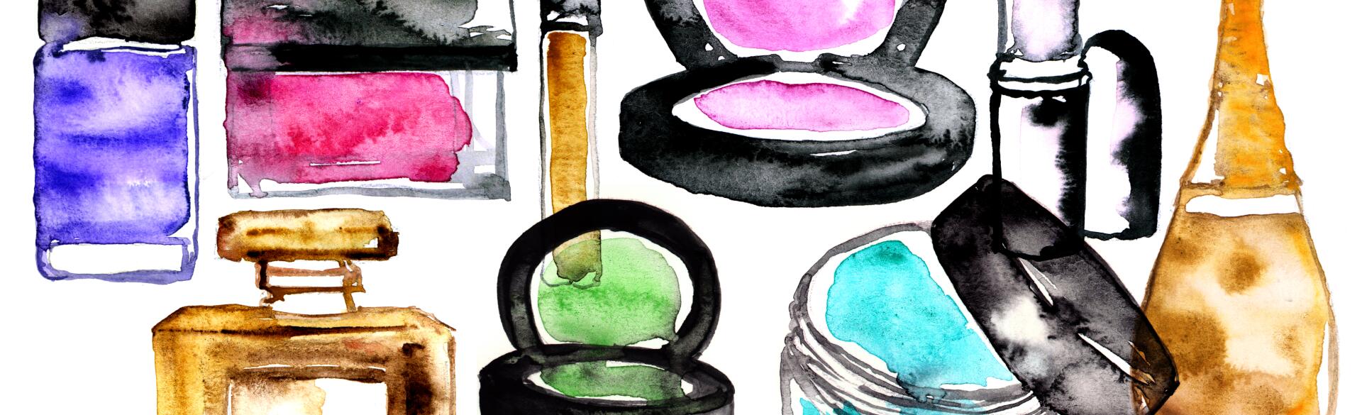 The girlfriend makeup beauty sample beauty products perfume mascara blush cosmetics